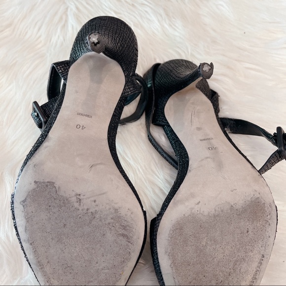 Alexander Wang Size 40 Textured Ankle Strap “Lovisa” Black Pumps (FLAWED) - Picture 11 of 16